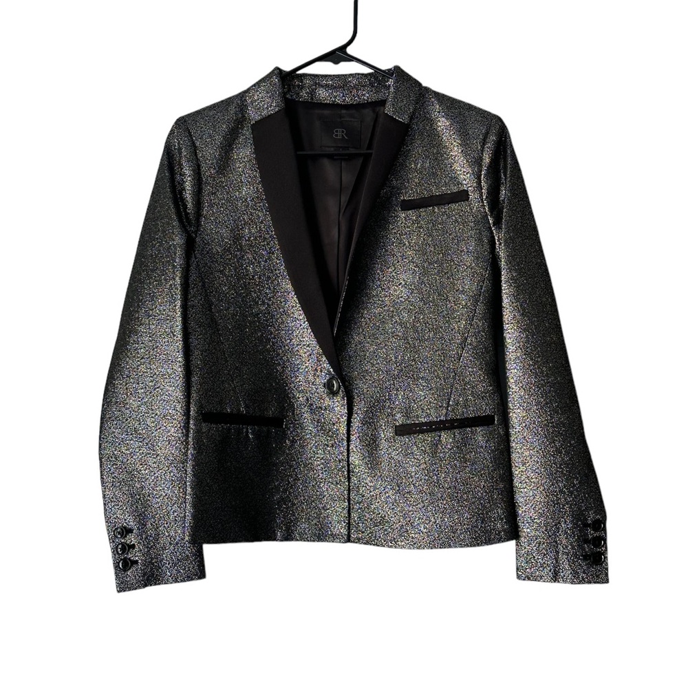 Banana Republic Metallic Black Blazer